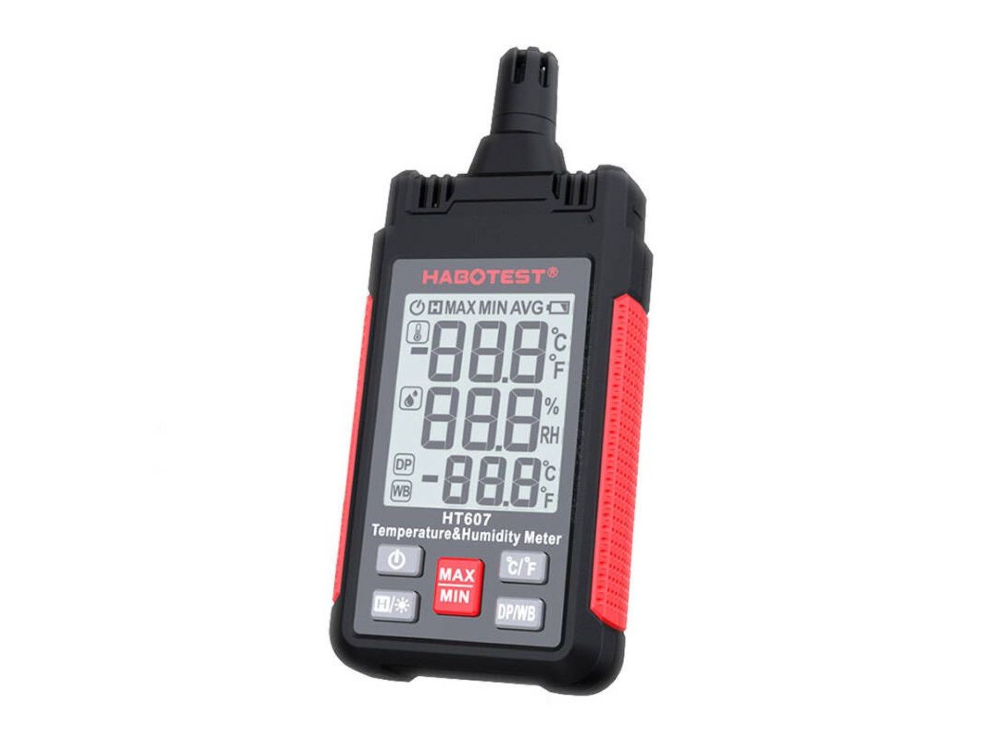 Medidor de temperatura e umidade Habotest HT607