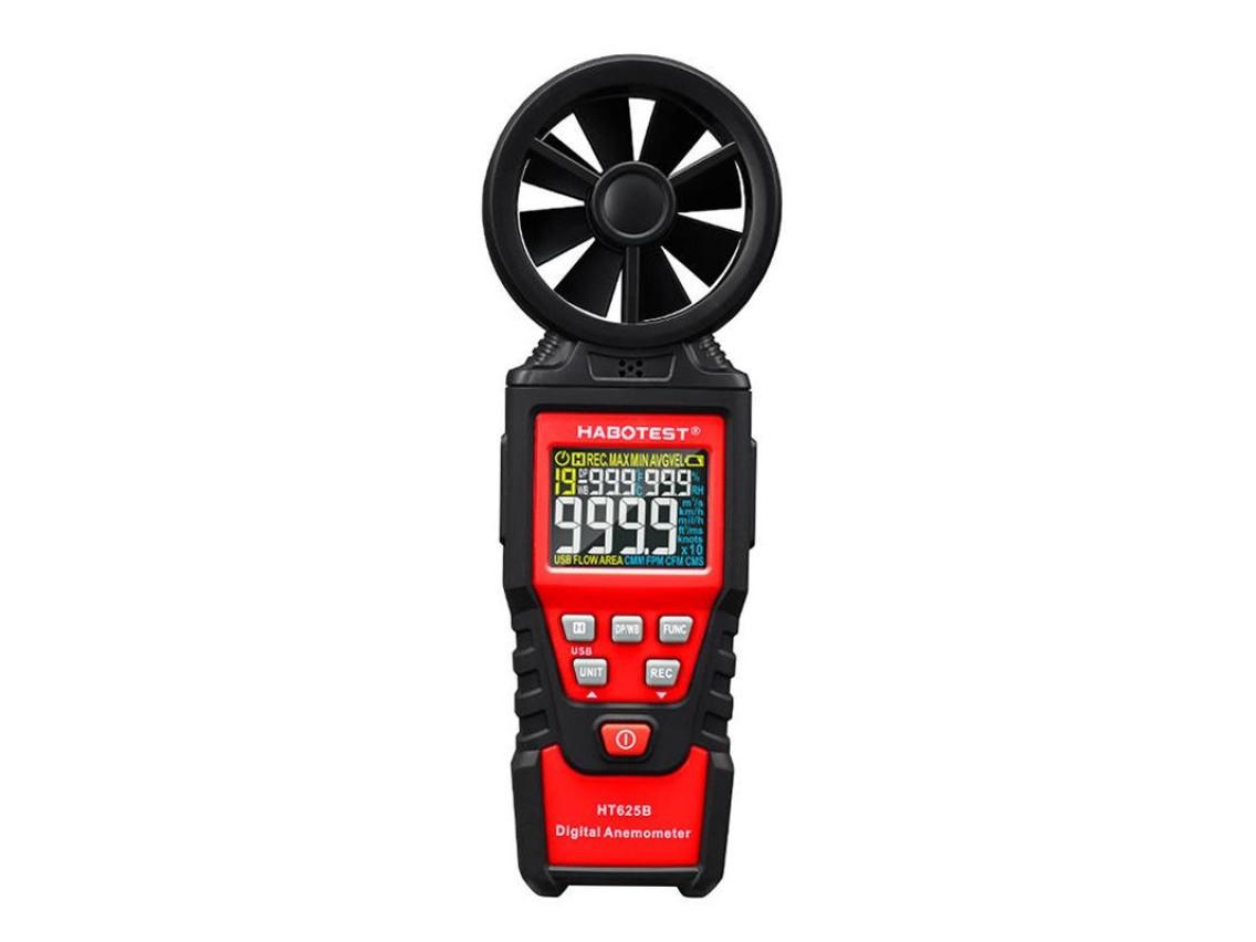 Anemómetro digital Habotest HT625B, USB