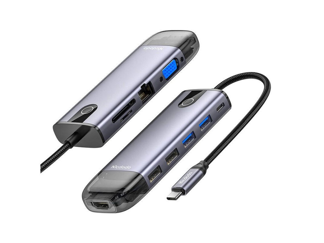 Mcdodo HU-7740 6w1 USB-C Hub (USB-C, HDMI, USB3.0*2, SD, TF)
