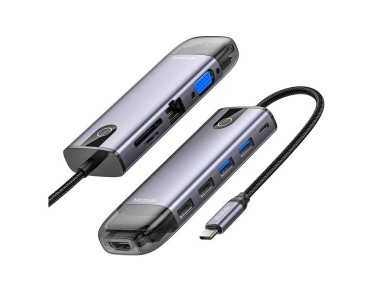 Mcdodo HU-7740 6w1 USB-C Hub (USB-C, HDMI, USB3.0*2, SD, TF)