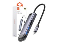Concentrador USB-C 6 en 1 Mcdodo HU-7420 (USB-C, USB 3.0*2, SD, TF, HDMI)