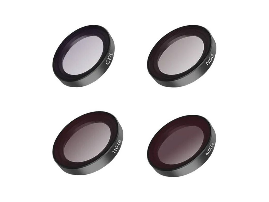 Juego de 4 filtros Telesin CPL/ND8/ND16/ND32 para cámara Insta360 GO 2/3