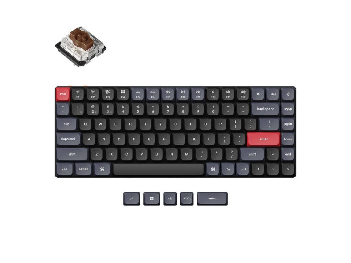 Keychron K3 Pro Brown Switch Wireless Low Profile Mechanical Keyboard (Black) [K3P-A3].
