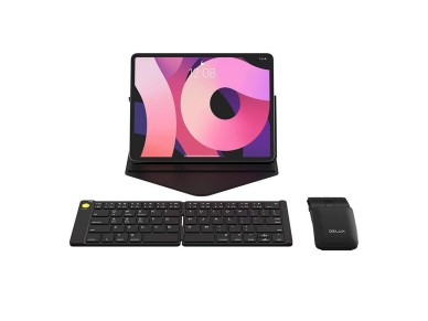 Conjunto de teclado inal�mbrico plegable Delux KF10 y rat�n MF10PR