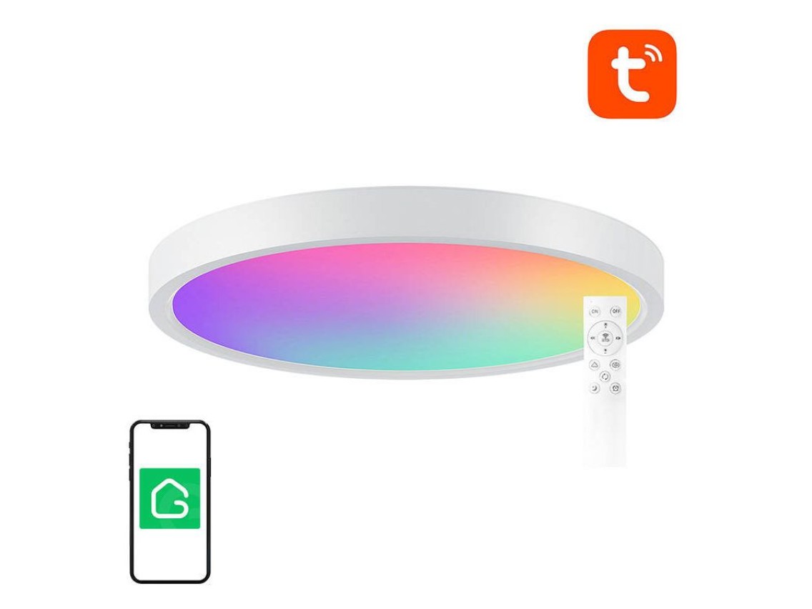 Luminária de teto inteligente 30cm WiFi/Bluetooth 16M RGBCW Gosund LB12 1920lm Tuya + controle remot
