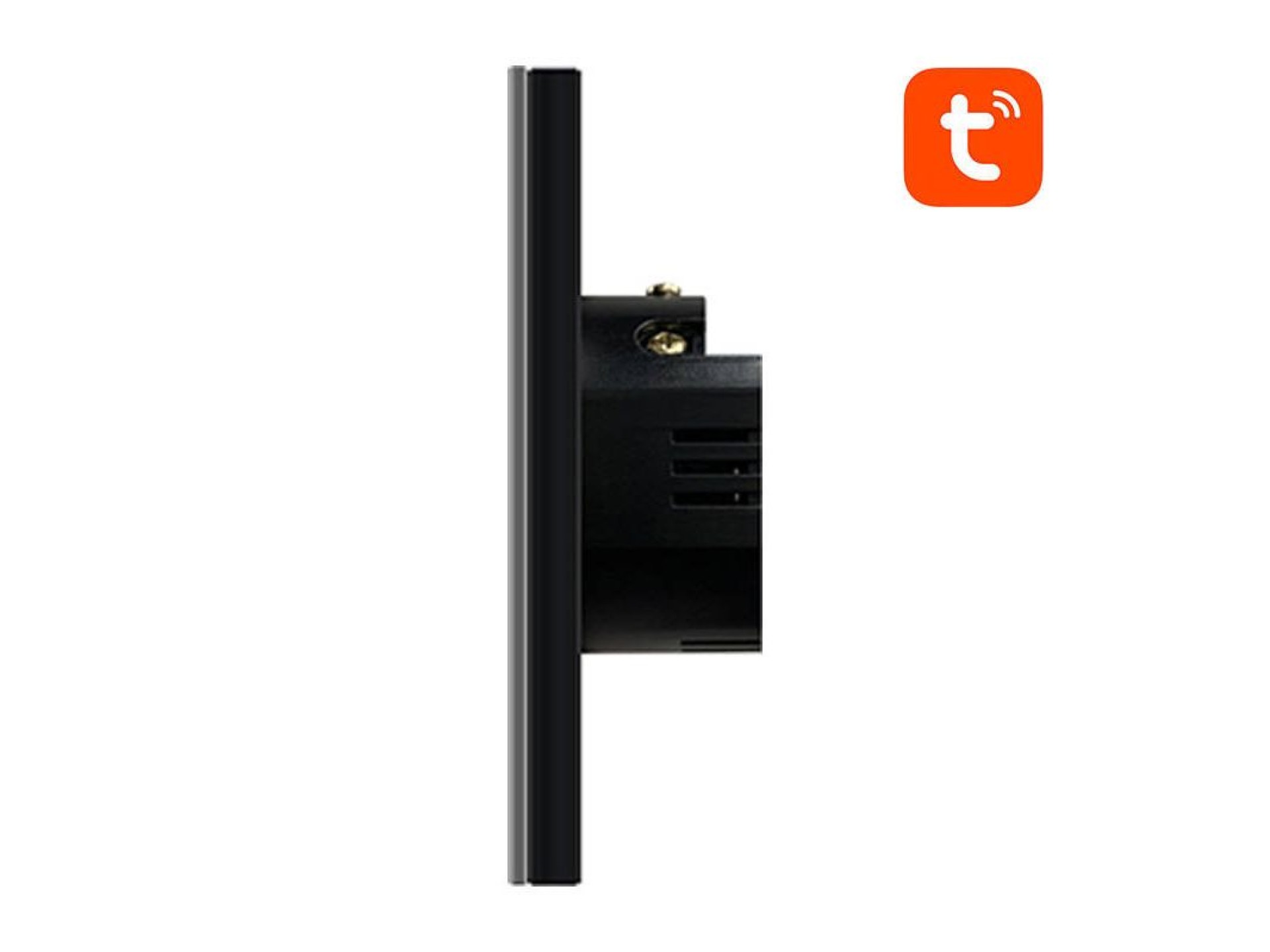 Interruptor de luz inteligente ZigBee Avatto LZTS02-EU-B3 de 3 vias sem neutro TUYA (preto)