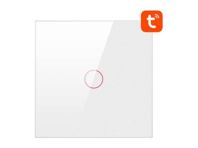 Interruptor de luz inteligente ZigBee Avatto LZTS02-EU-W1, 1 via, sem neutro, TUYA (branco)
