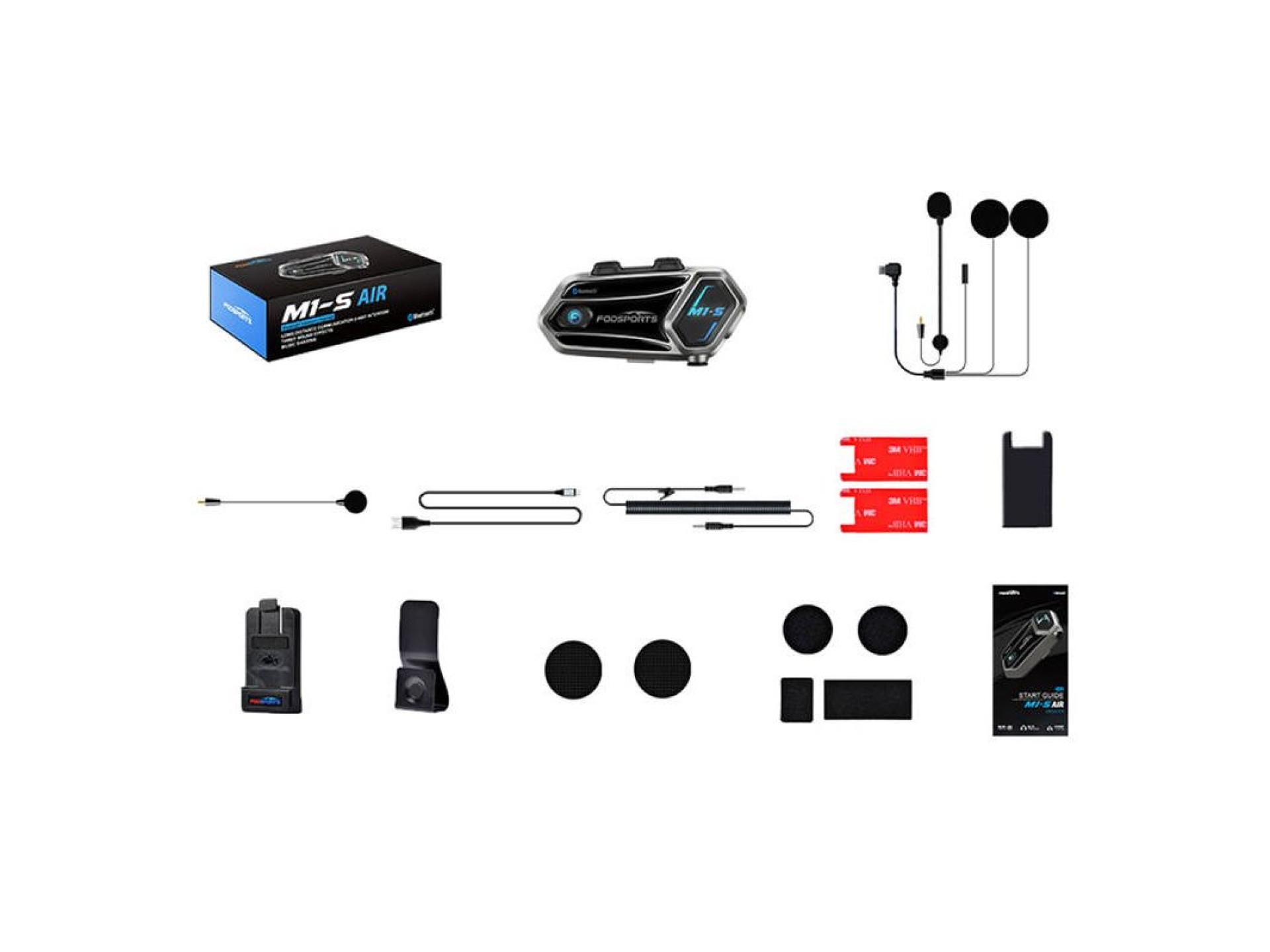 Intercomunicador para moto Fodsports M1-S Air (gris)