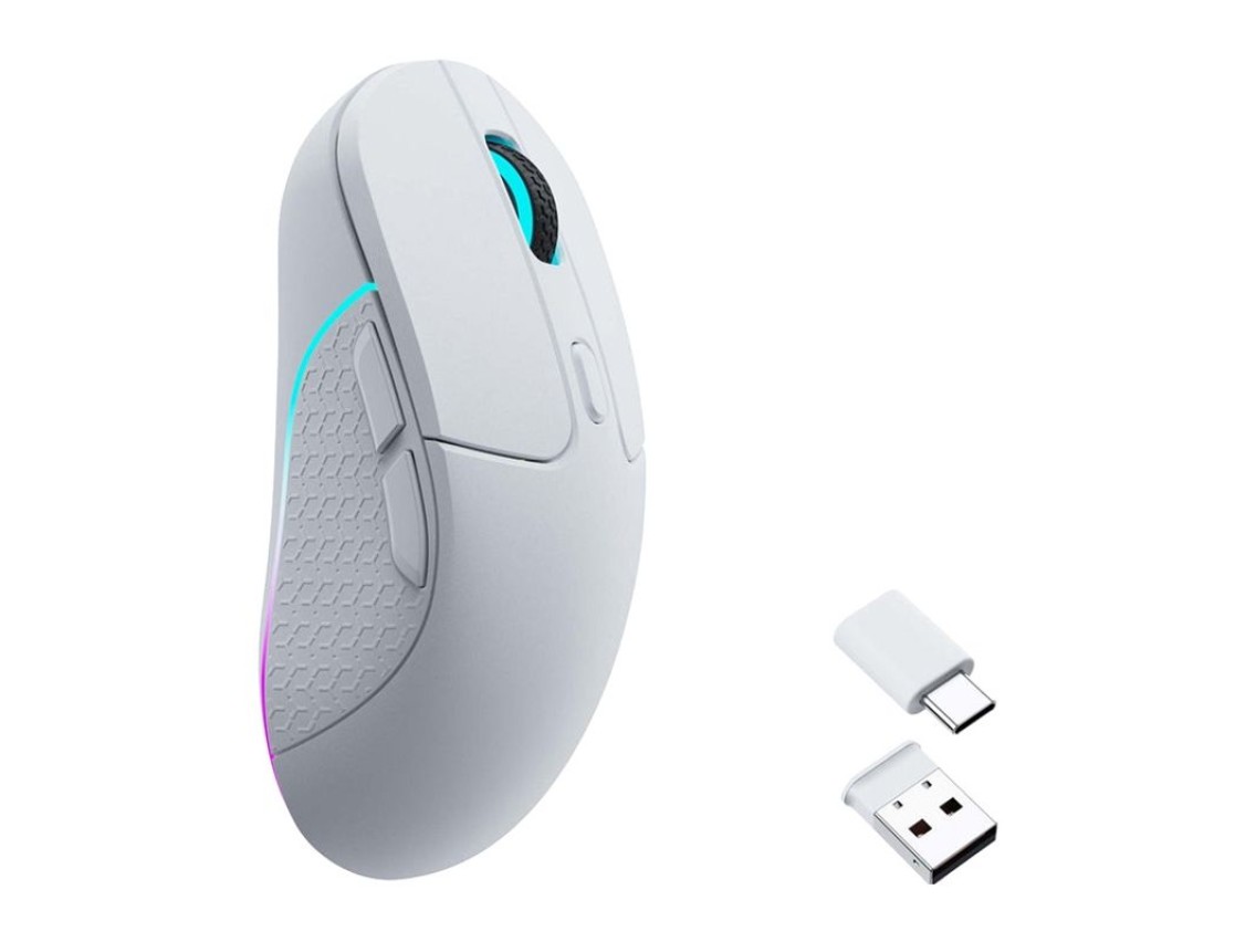 Mouse sem fio para jogos Keychron M3 RGB 1000Hz (branco) [M3-A3].