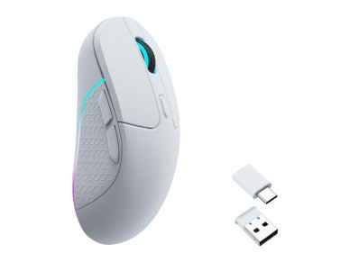 Mouse sem fio para jogos Keychron M3 RGB 1000Hz (branco) [M3-A3].