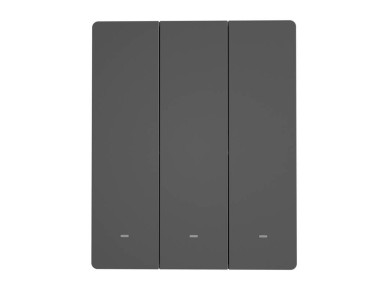 Interruptor de pared inteligente WiFi SONOFF M5-3C-80 (3 canales, para marco, grafito)