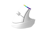 Wireless Vertical Mouse Delux M618C 2.4G 1600DPI RGB (white)