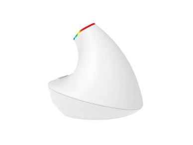 Wireless Vertical Mouse Delux M618C 2.4G 1600DPI RGB (white)