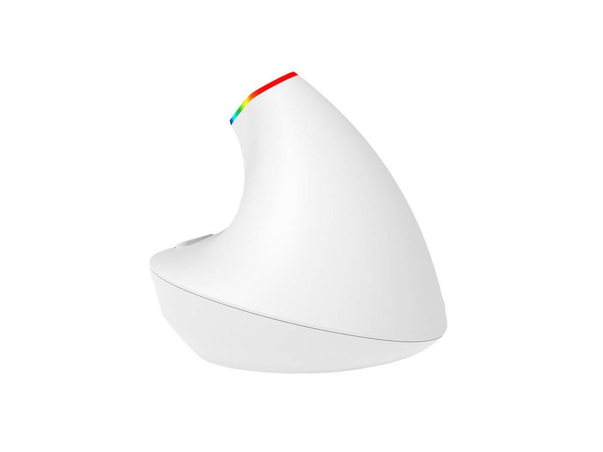 Mouse vertical sem fio Delux M618C 2.4G 1600DPI RGB (branco)