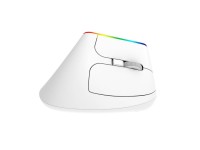 Mouse vertical sem fio Delux M618C 2.4G 1600DPI RGB (branco) Mouse vertical sem fio Delux M618C 2.4G 1600DPI RGB (branco)