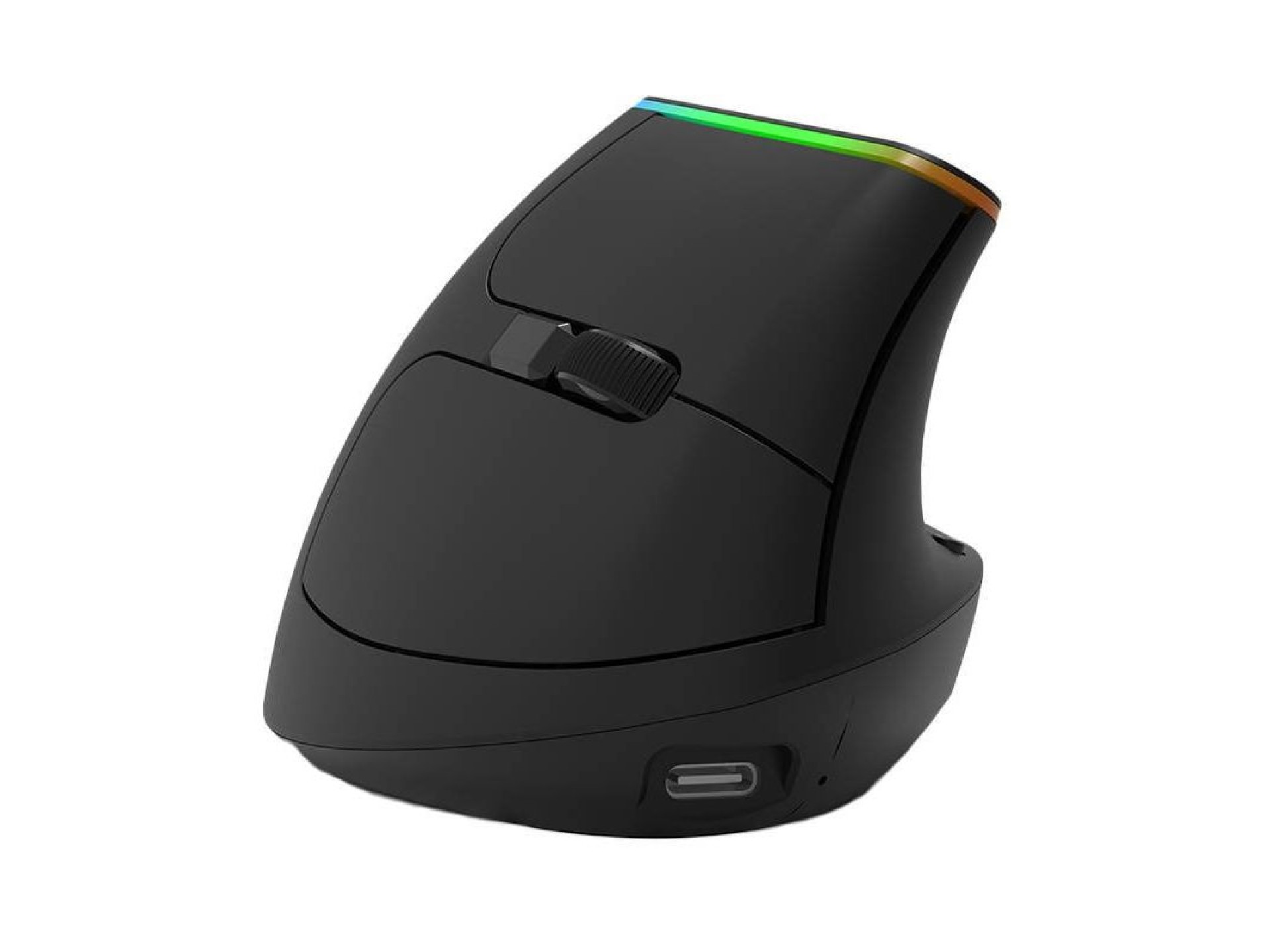 Mouse vertical sem fio Delux M618DB BT4.0 + 2,4 GHz 4000 DPI RGB