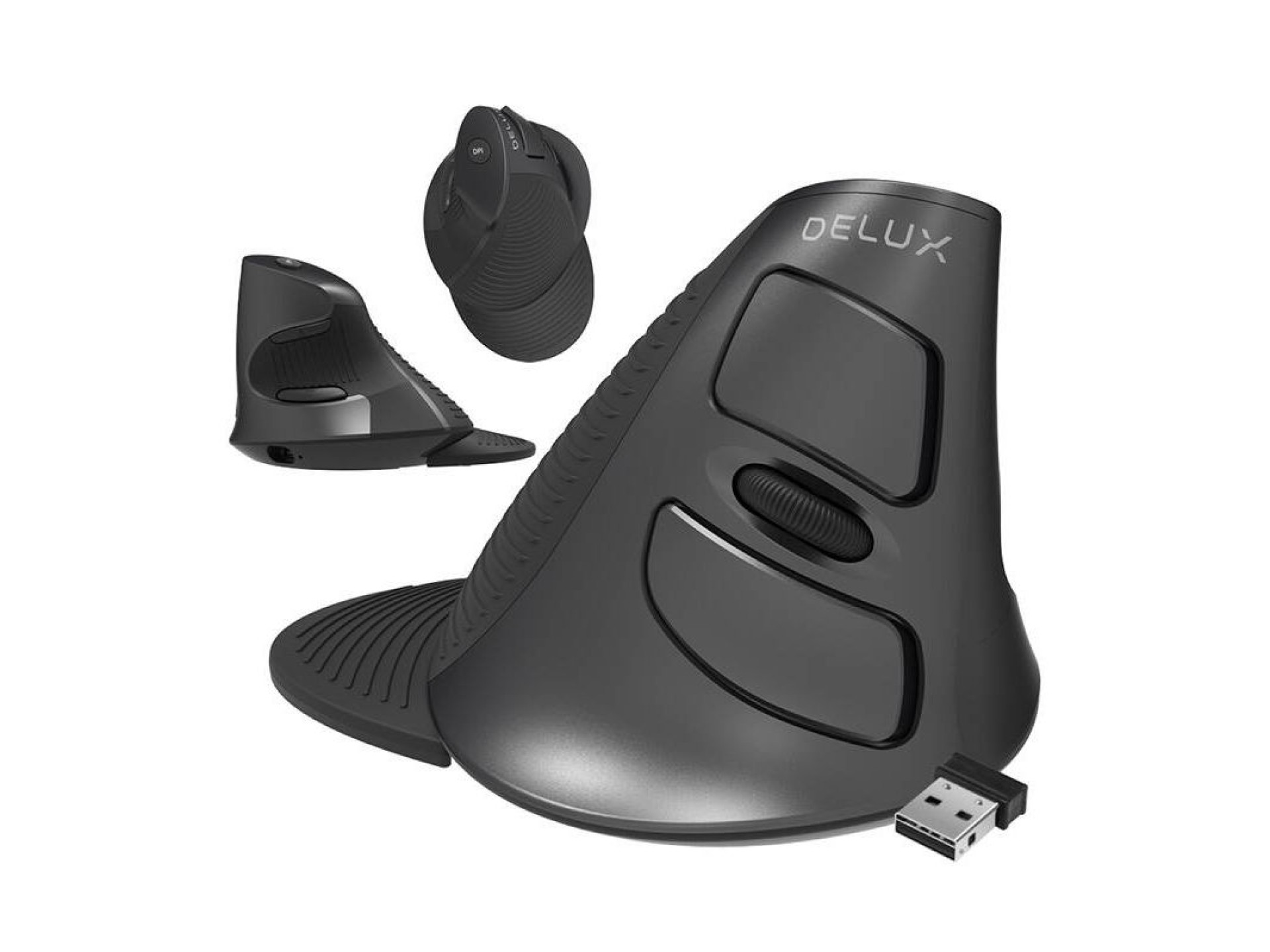 Wireless +2.4 G Vertical Mouse Delux M618G DB