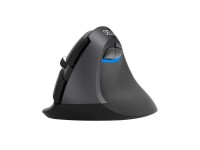 Mouse vertical sem fio Delux M618Mini DB BT+2.4G 2400DPI (preto)