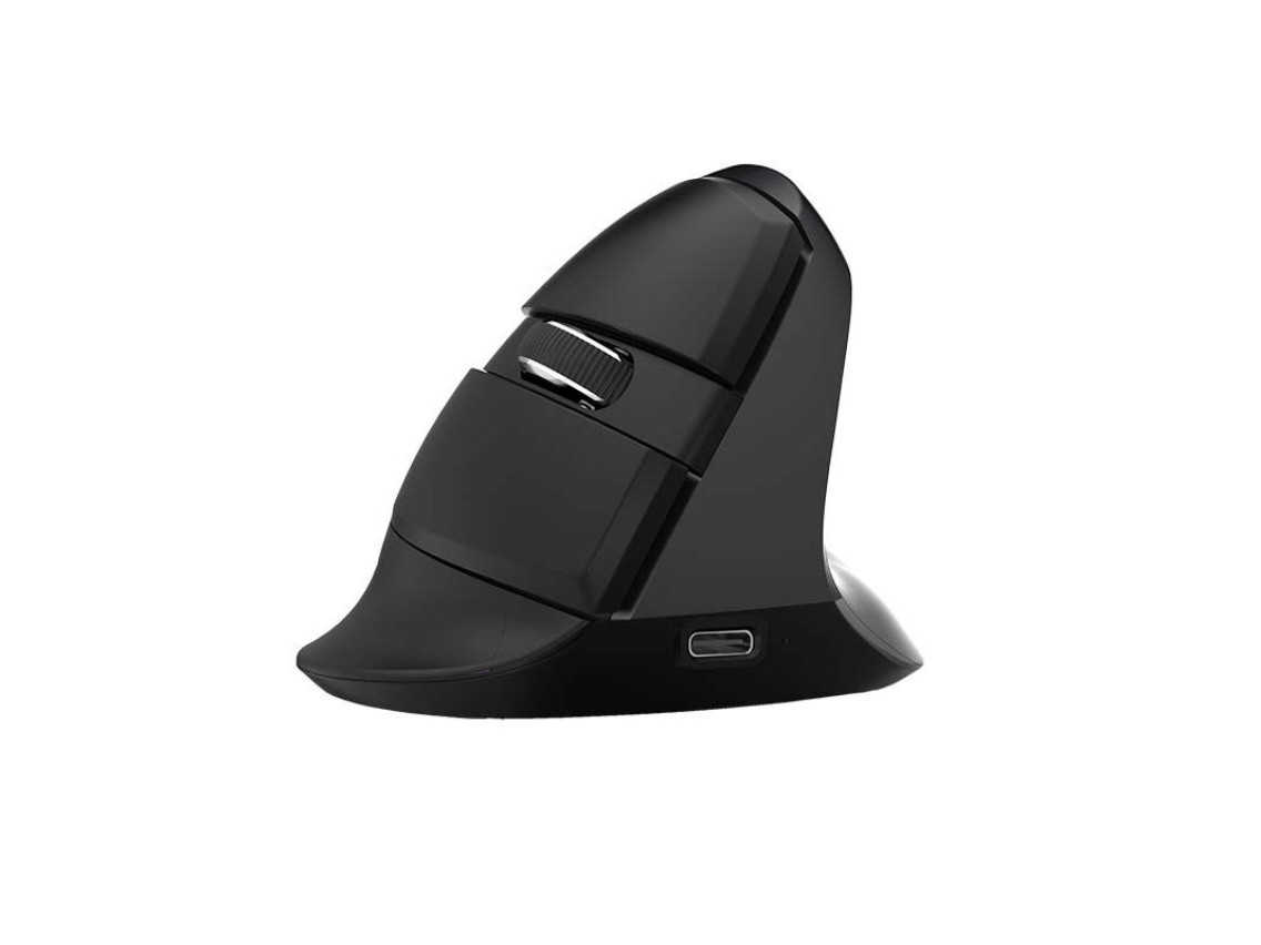 Wireless Vertical Mouse Delux M618Mini BT+2.4G RGB 4000DPI (Iron Gray)