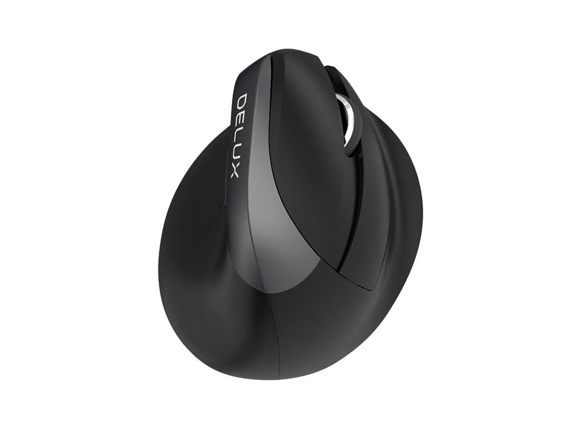 Wireless Vertical Mouse Delux M618Mini BT+2.4G RGB 4000DPI (Iron Gray)