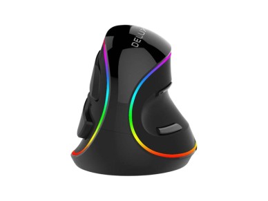 Mouse vertical com fio Delux M618Plus 4000DPI RGB