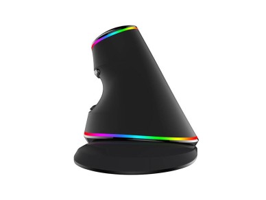 Mouse vertical com fio Delux M618Plus 4000DPI RGB