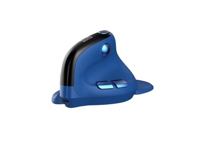 Bezprzewodowa mysz pionowa Delux M618XSD BT+2.4G RGB (niebieska)