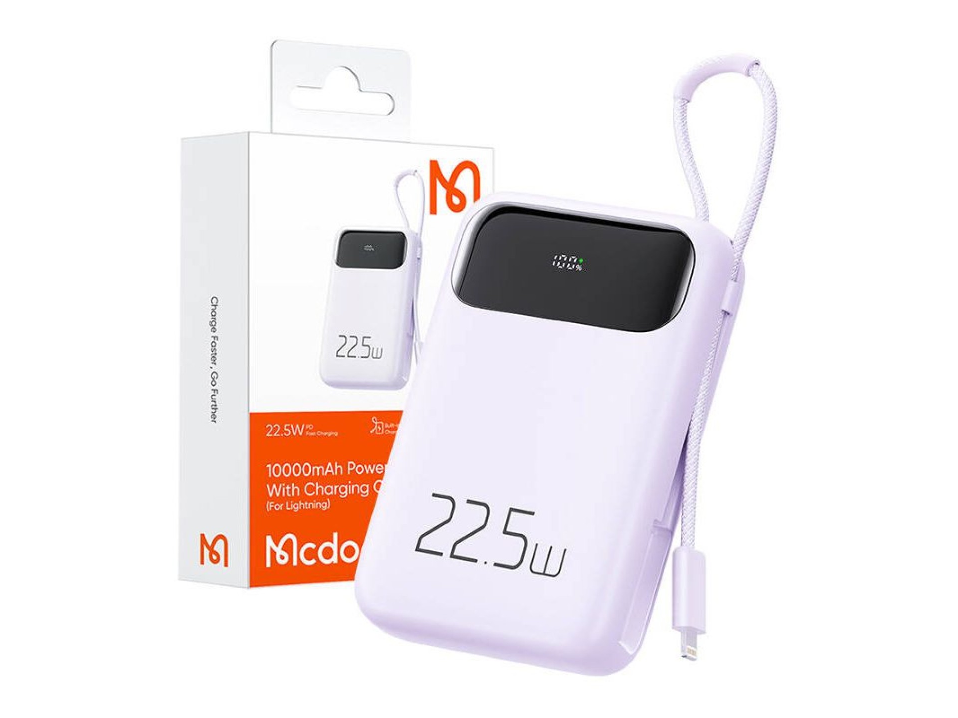 Power Bank Mcdodo MC-3255 10000mAh, 22.5W, for Light (purple)
