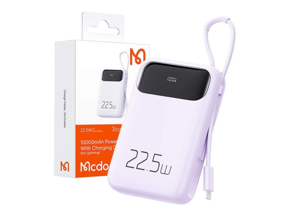 Power Bank Mcdodo MC-3255 10000mAh, 22.5W, for Light (purple)