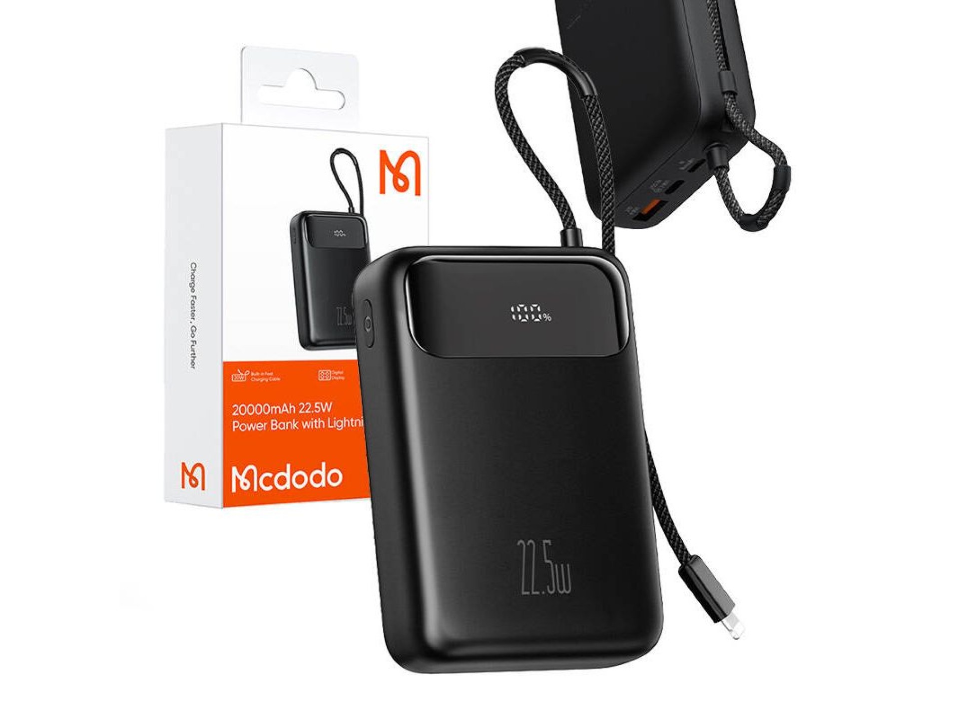 Power Bank Mcdodo MC-3710 Digital Dis 20000mAh, 22,5W (czarny)