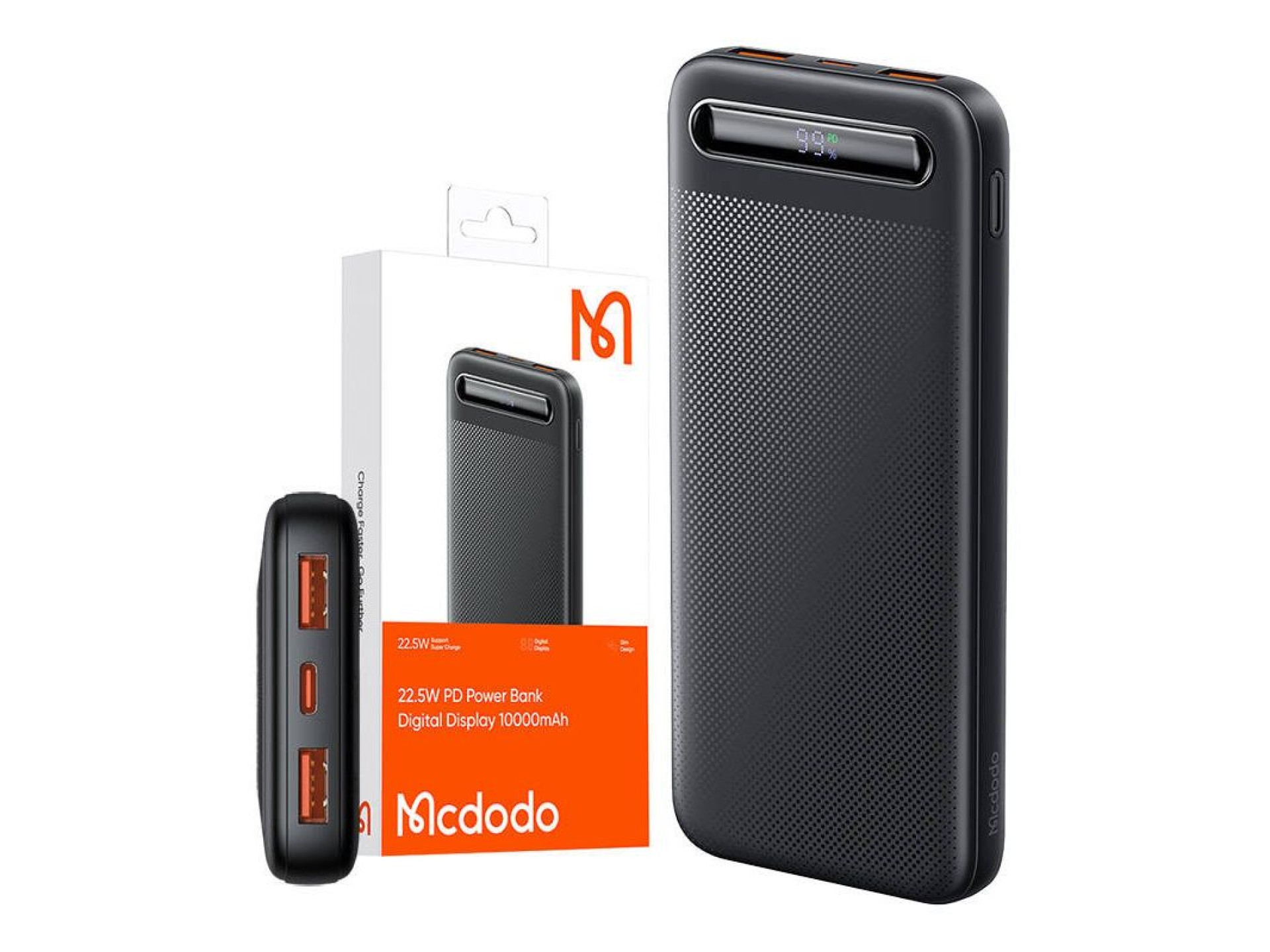 Power Bank Mcdodo MC-3881 Display Digital 10000mAh, 22,5W do D (czarny)