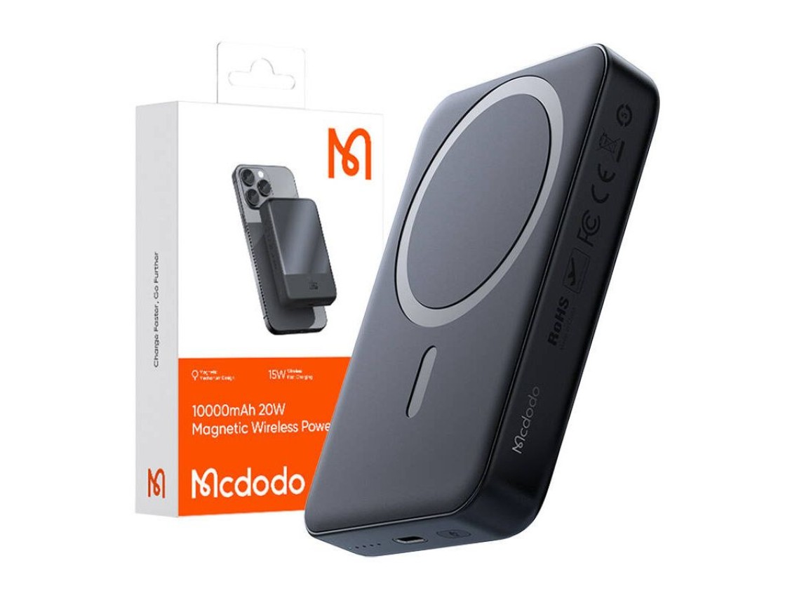 Carregador portátil magnético Mcdodo MC-4261 10000mAh, 20W (preto)