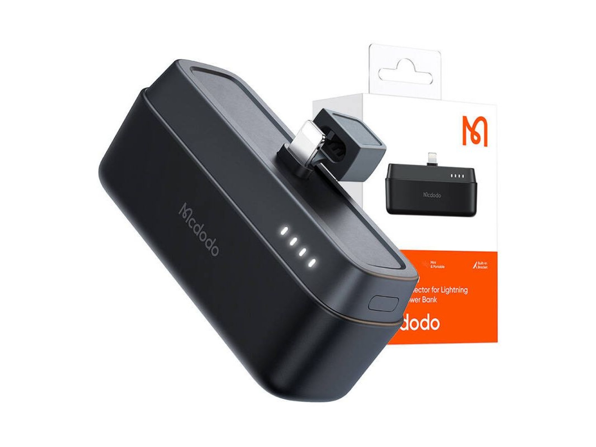 Mcdodo Power Bank MC-6281 20W, 5000mAh with Lightning connector (black)