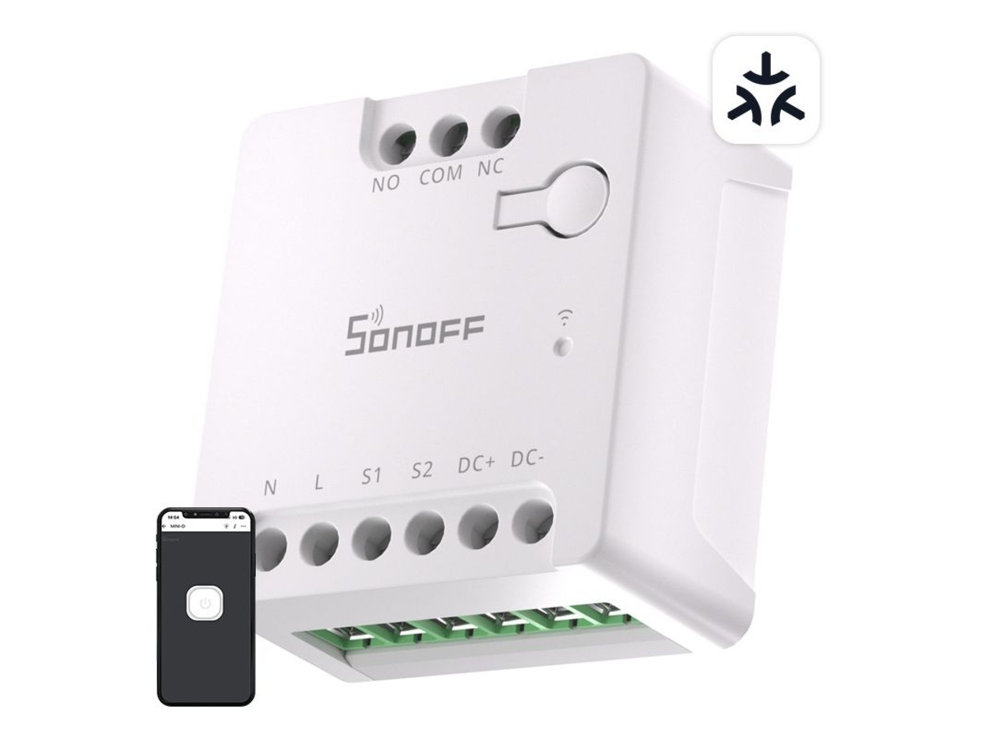 SONOFF MINI-D Smart WiFi Matter Switch (AC/DC 12-48V, dry contact)