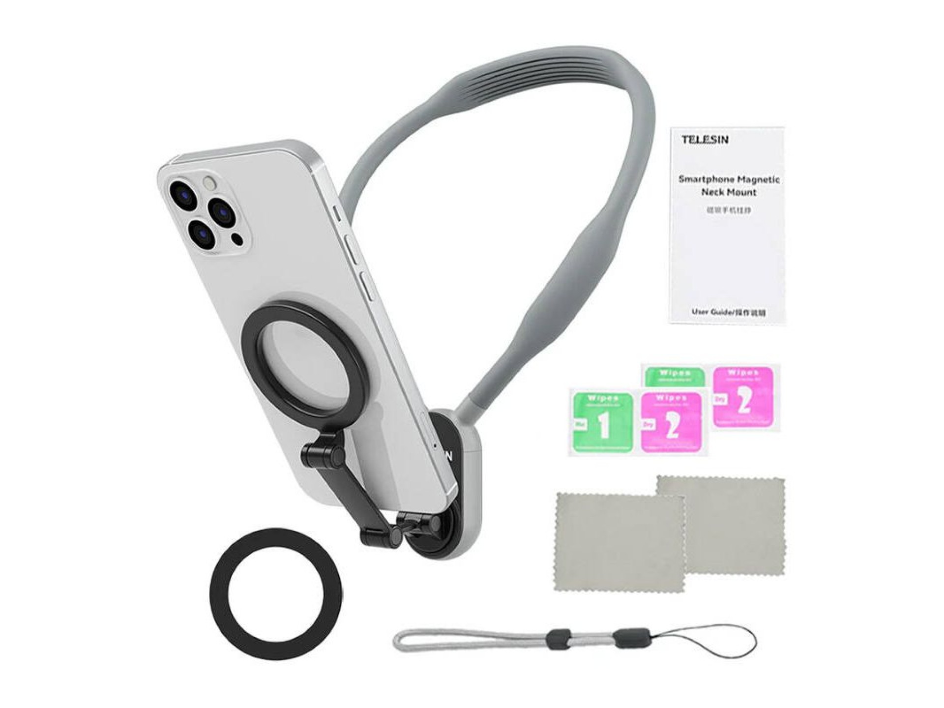 Soporte magnético para cuello TELESIN para iPhone 12-16 MNM-002
