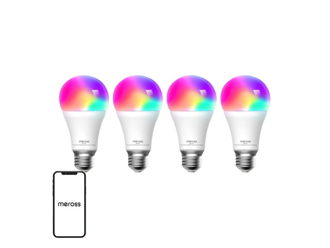 L�mpada LED inteligente Meross MSL120 WiFi (HomeKit) (pacote com quatro)