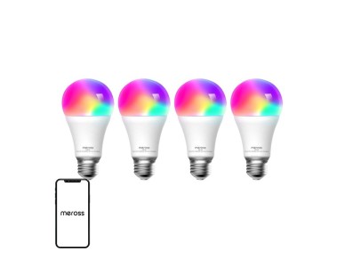 L�mpada LED inteligente Meross MSL120 WiFi (HomeKit) (pacote com quatro)