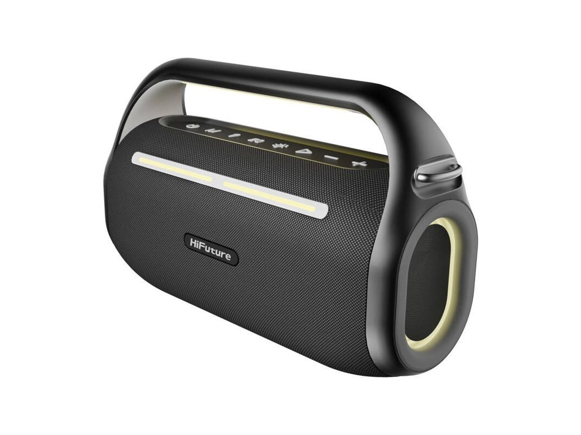 Caixa de som Bluetooth HiFuture Music Box 100 + 2 microfones (preta)