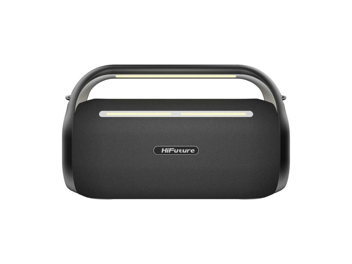 Caixa de som Bluetooth HiFuture Music Box 100 + 2 microfones (preta)