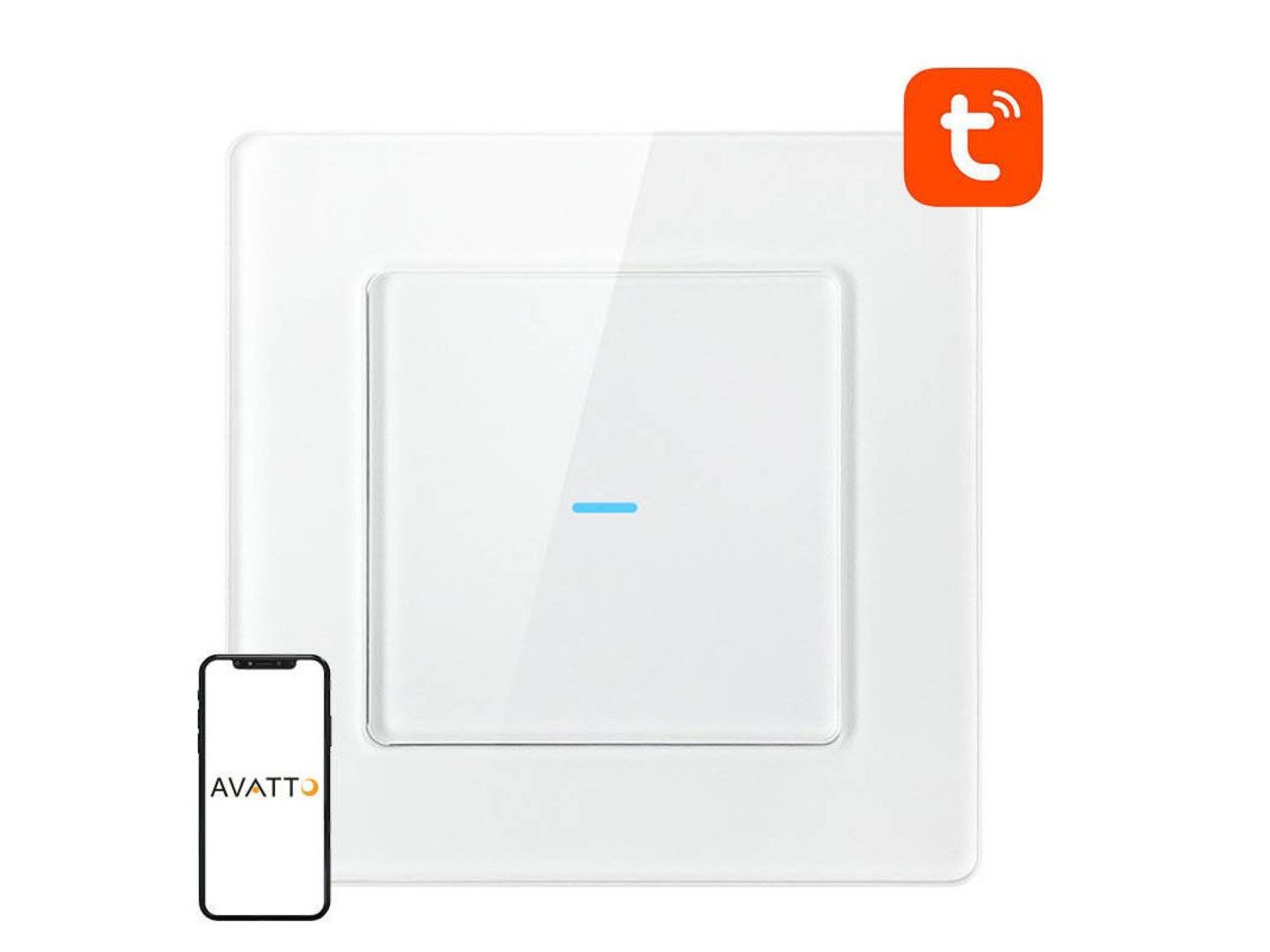 Interruptor de luz inteligente WiFi Avatto N-TS10-W1 1 vía TUYA (blanco)