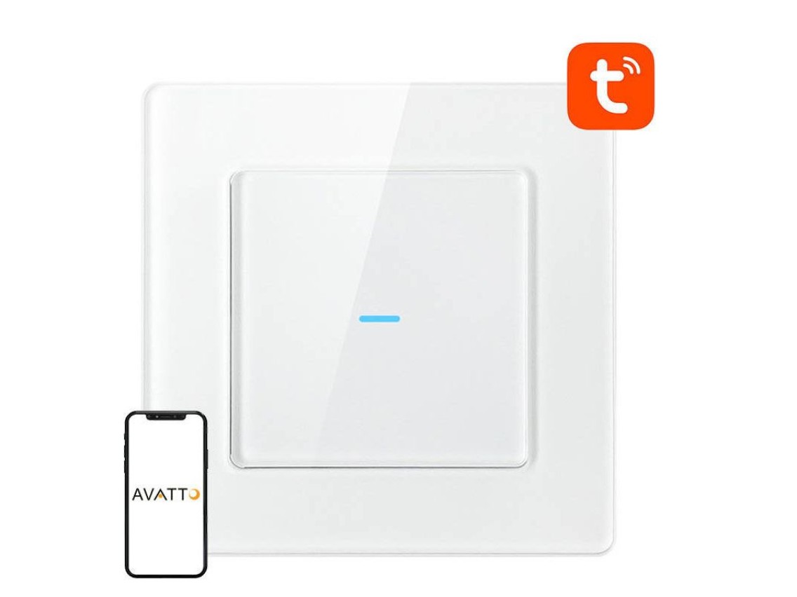 Interruptor de luz inteligente WiFi Avatto N-TS10-W1 1 vía TUYA (blanco)