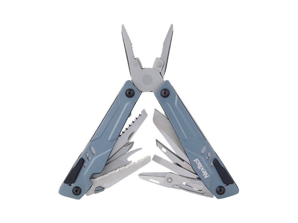 Multiferramenta Nextool NE20045 15 em 1 + conjunto de bits (azul)