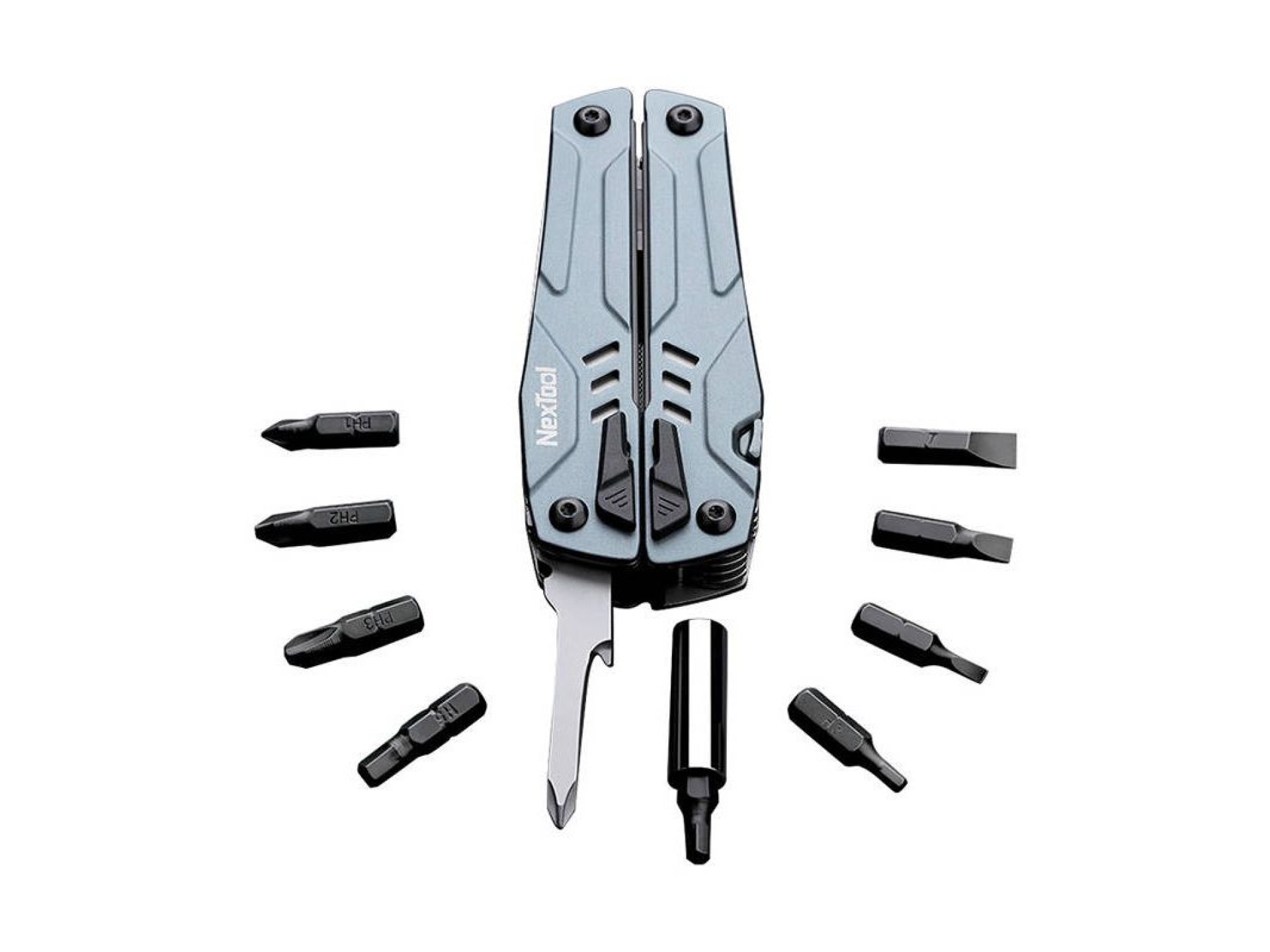 Multiferramenta Nextool NE20045 15 em 1 + conjunto de bits (azul)