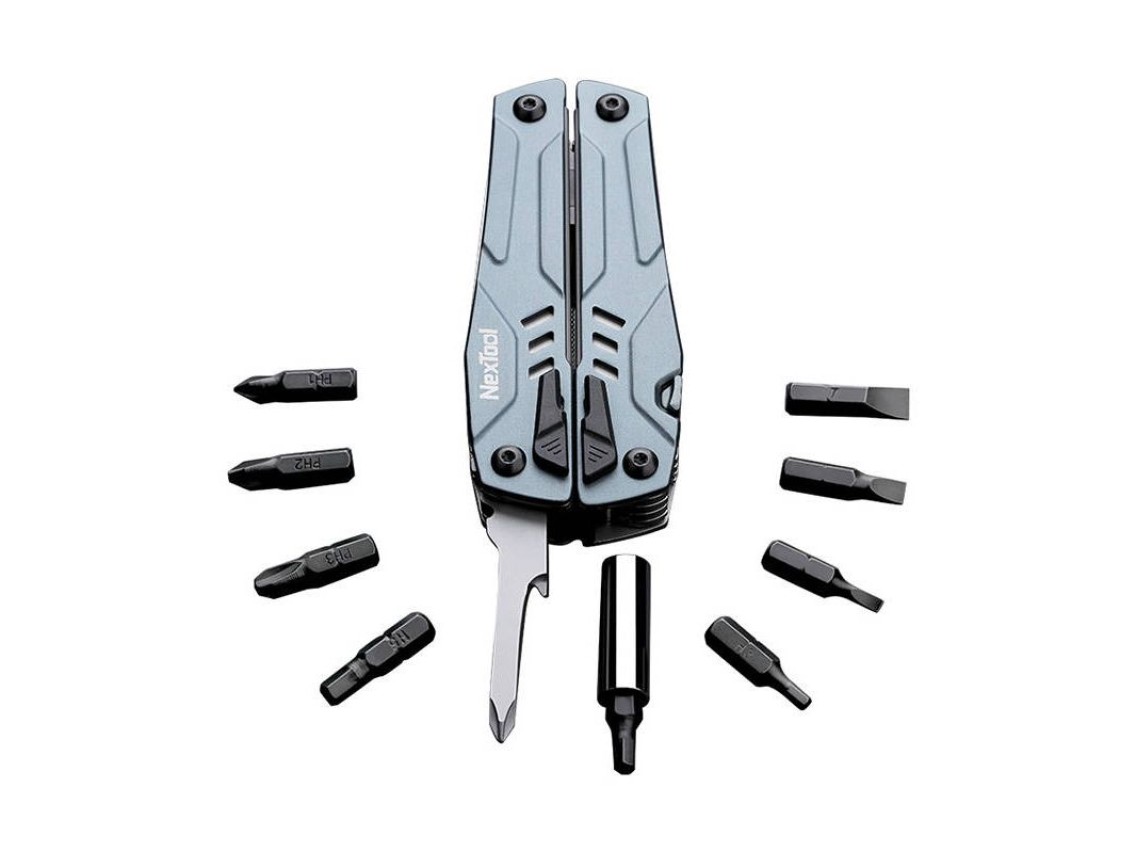 Multiferramenta Nextool NE20045 15 em 1 + conjunto de bits (azul)