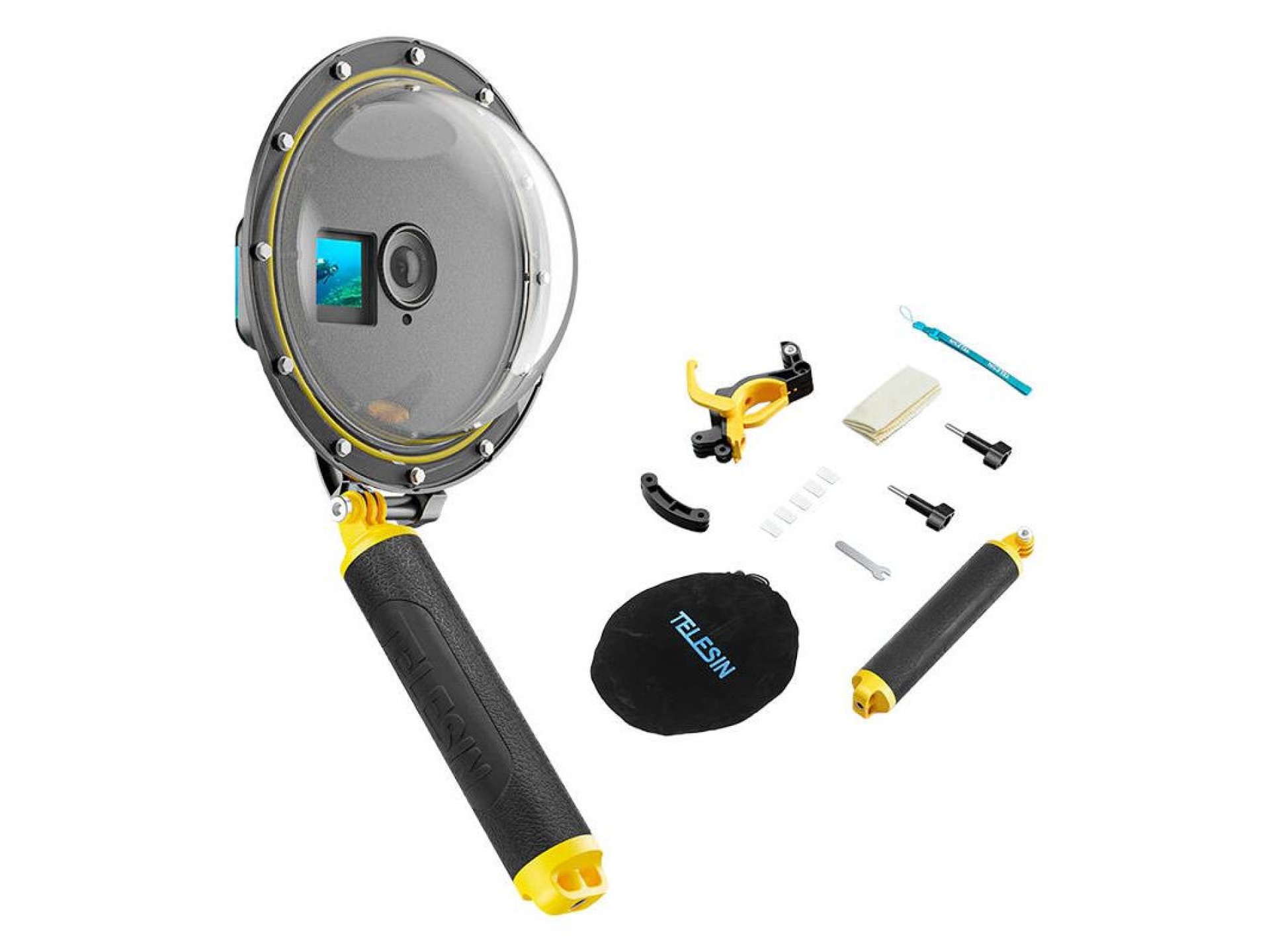 Caixa estanque TELESIN para drones DJI Action 3 / 4 / 5
