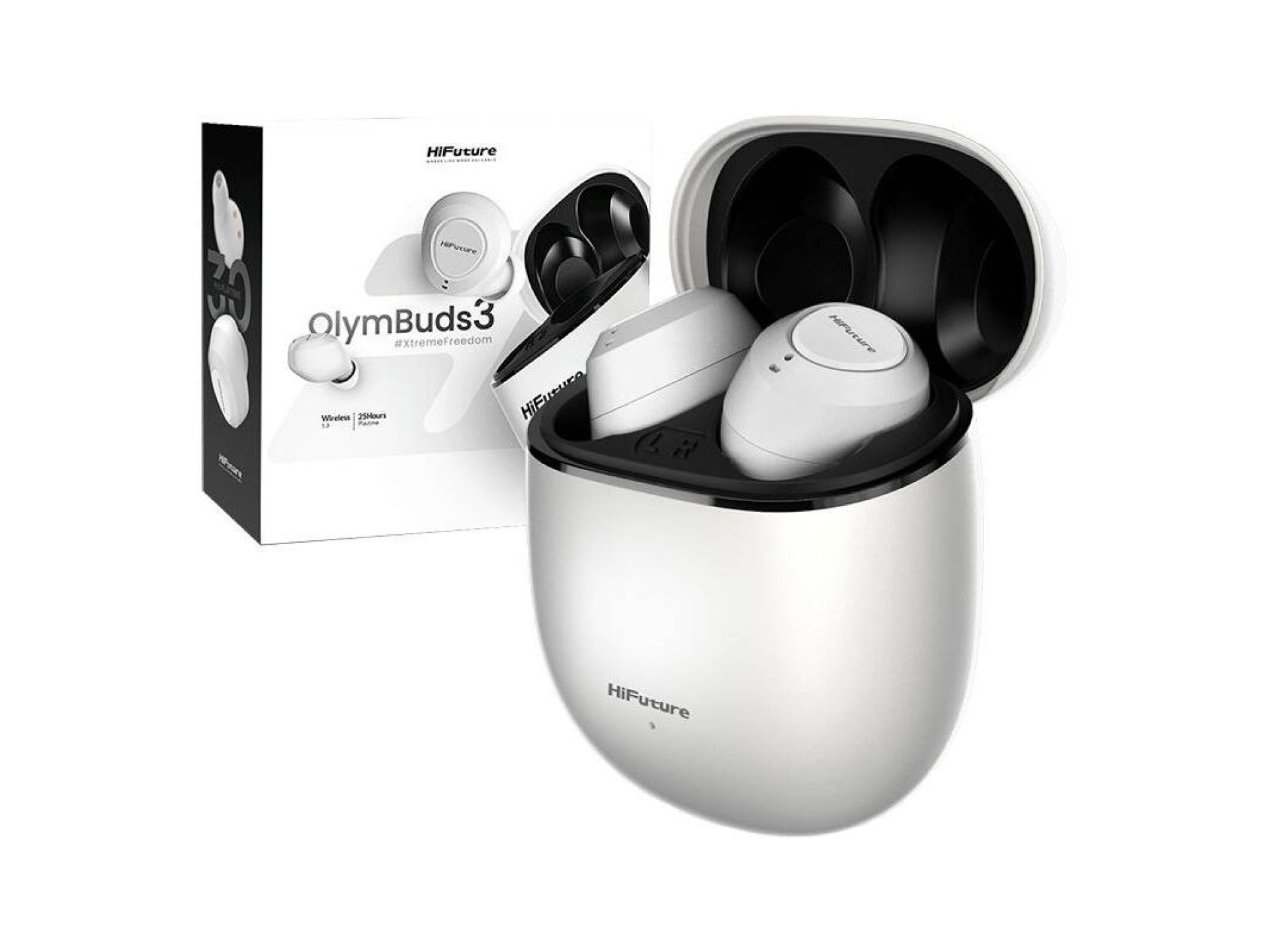 Fones de ouvido TWS HiFuture OlymBuds3 (branco)