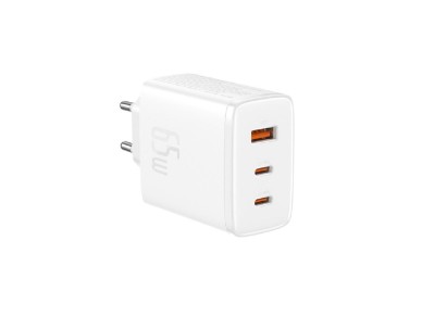 Cargador de pared Baseus Cube Pro PD 65W 2x USB-C 1x USB blanco