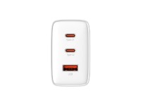 Cargador de pared Baseus Cube Pro PD 65W 2x USB-C 1x USB blanco Cargador de pared Baseus Cube Pro PD 65W 2x USB-C 1x USB blanco