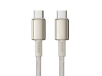 Cable de datos de carga rápida Baseus Tungsten Gold Tipo-C a Tipo-C, 100 W, 2 m, titanio, Galax