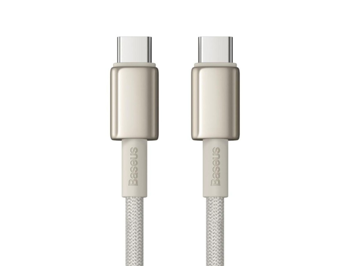 Baseus Tungsten Gold Fast Charging Data Cable Type-C to Type-C 100W 2m Titanium Galaxy Gold
